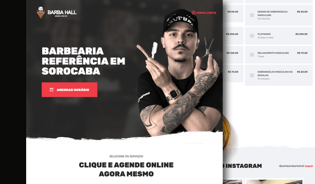 solução de App que criamos para a Barba Hall